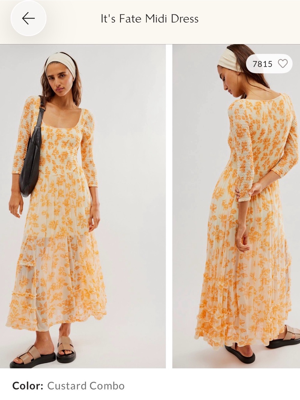 Women’s Orange Floral Maxi Dress - Lightweight Boho Style - free people